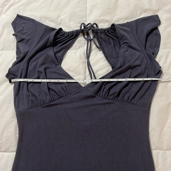 OXMO short ruffle sleeve low cut blouse L - Picture 8 of 14